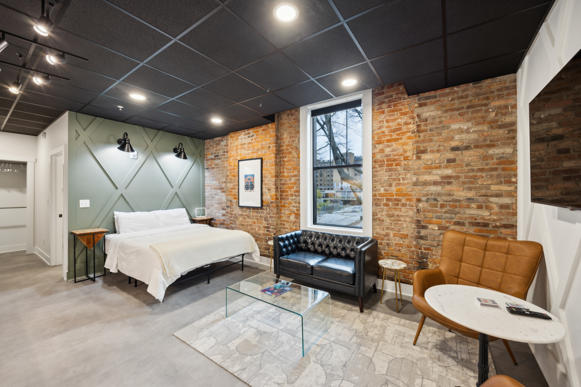 The Louisville Slugger Bedroom and Living Area, Louis X, Louisville, KY