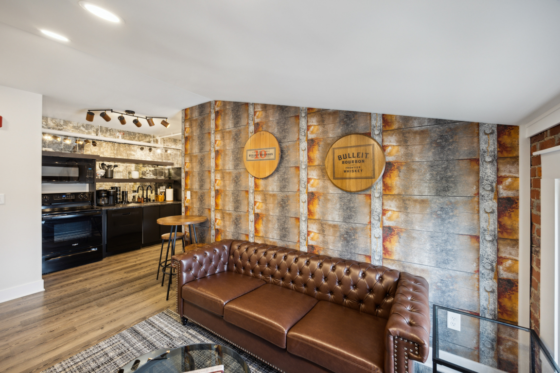 The Bourbon Suite Living Room and Kitchen 2, Louis X, Louisville, KY