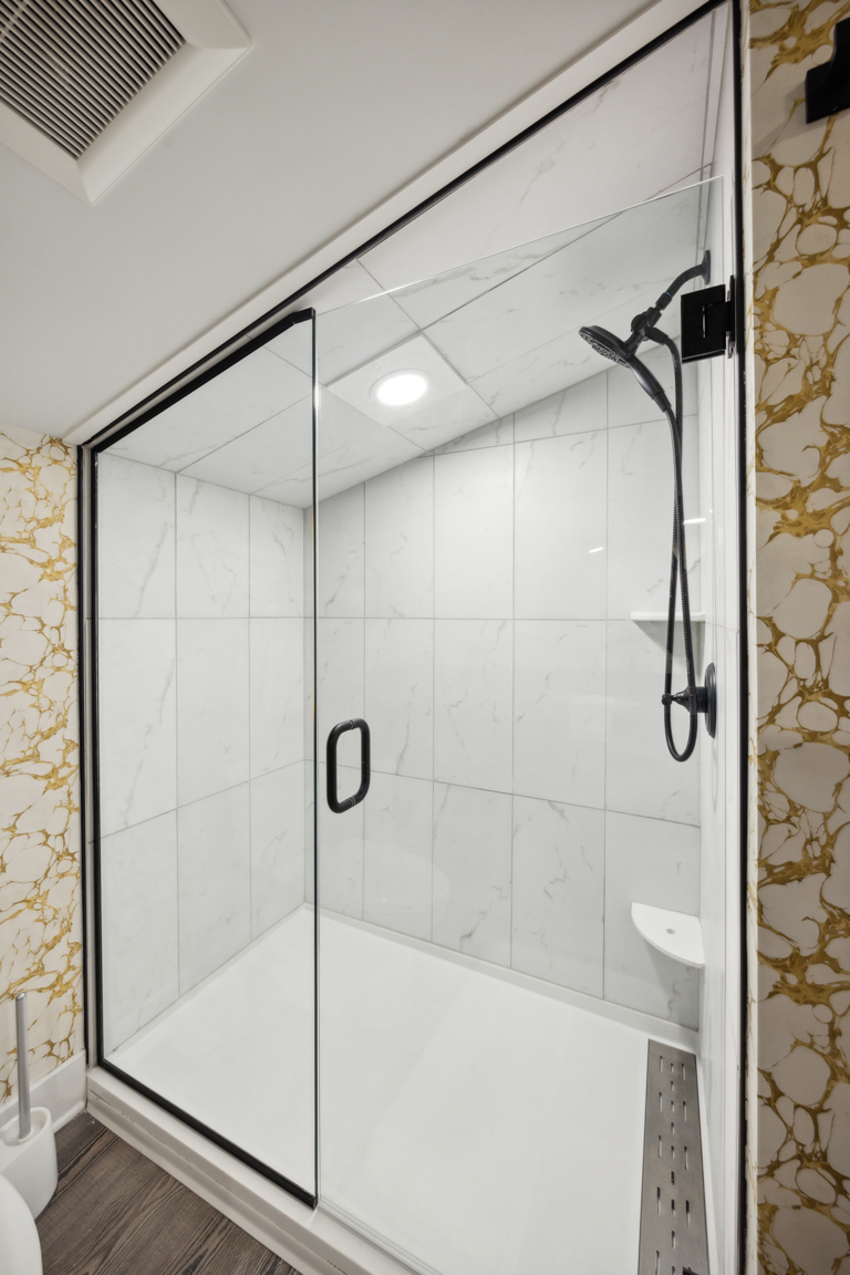 The Bourbon Suite Bathroom Shower, Louis X, Louisville, KY